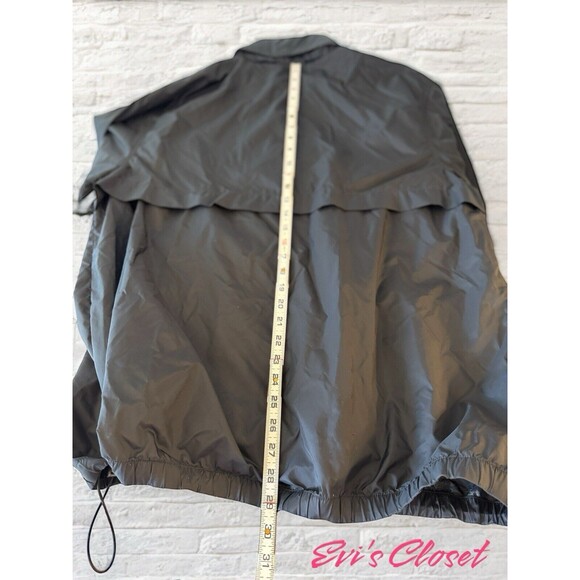 Acuity Mens Black Pullover Windbreaker Golf Rain Jacket 1/4 zip Hidden Hood Sz M - Picture 15 of 15